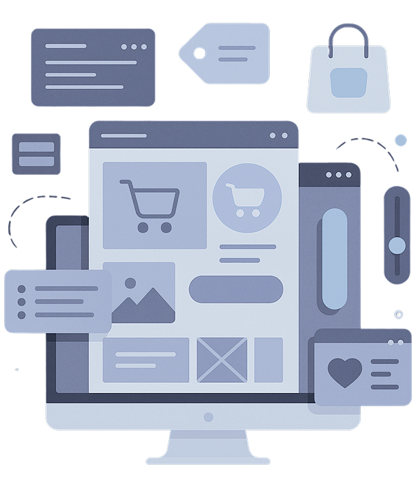 Webáruház készítés illusztráció – WordPress WooCommerce megoldások